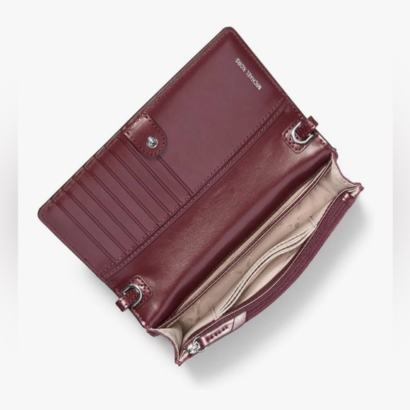 NWT Michael Kors Wine Crossbody Bag - Picture 2 of 5